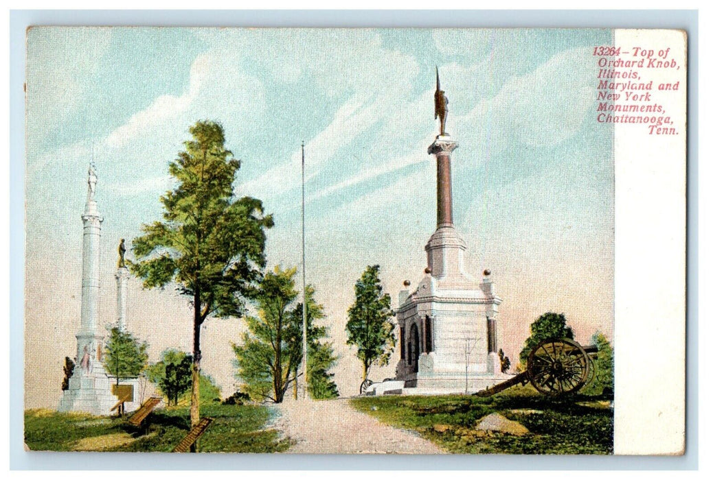Top Of Orchard Knob Illinois Maryland NY Monument Chattanooga TN Postcard