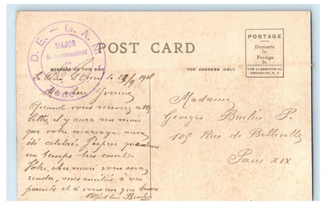 1918 St. Margaret's Hall, Indiana University Bloomington IN Posted Postcard