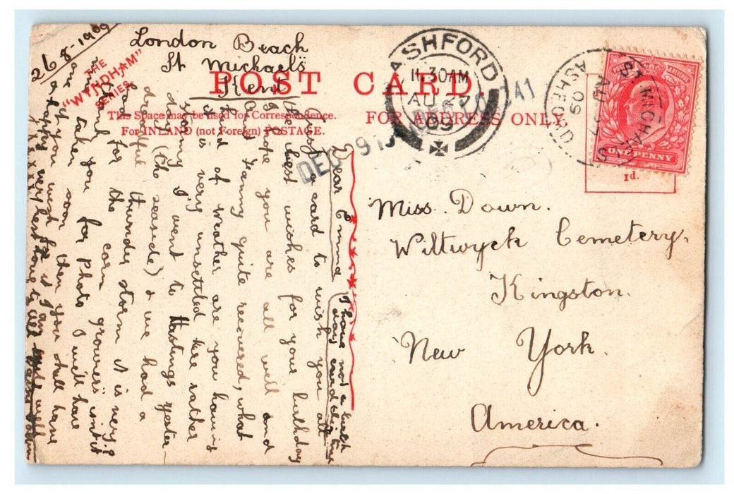 1910 Free Building Chiswick United Kingdom UK Antique Postcard