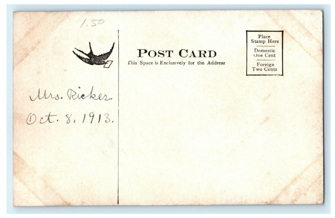1913 Sacred Heart Church Lebanon New Hampshire NH Hunt's Store Postcard