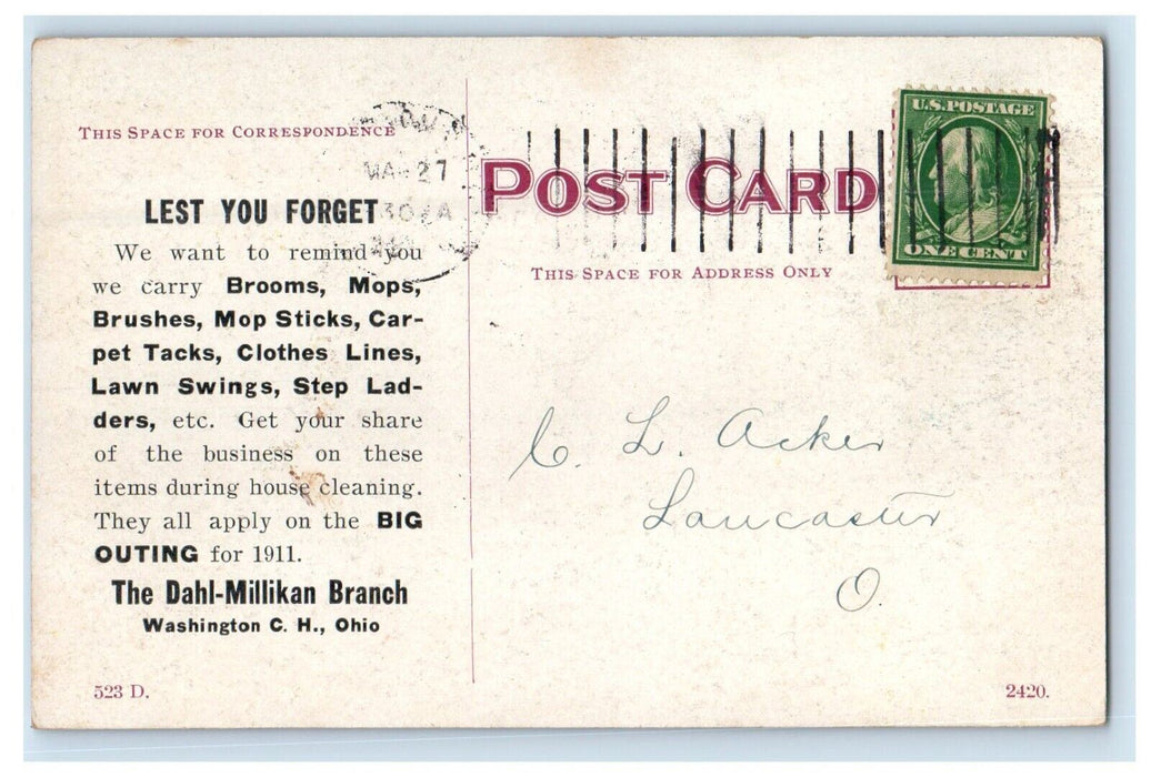 c1910's Foot Of Main Street Horse Carriage Buffalo New York NY Antique Postcard