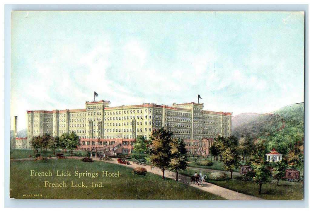 c1910 French Lick Springs Hotel French Lick Indiana IN Posted Postcard
