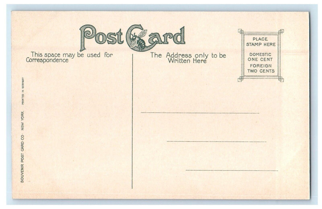 c1910's Macon GA, Wesleyan Oldest Chartered College For Women Trolley Postcard