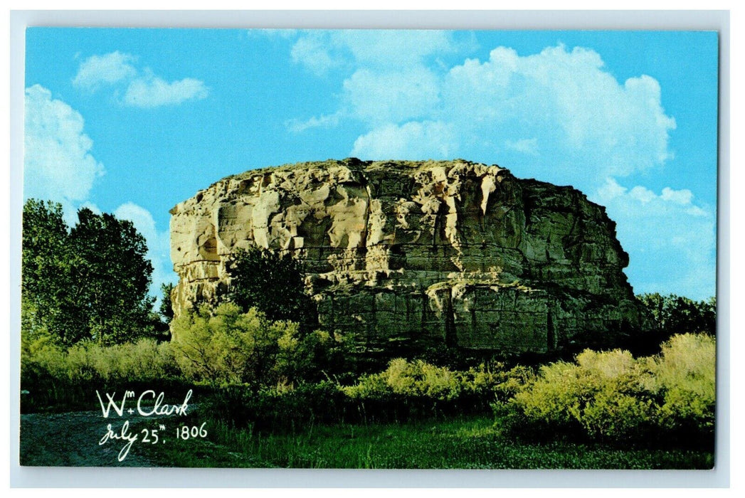 1806 Pompey's Pillar Lewis Clark National Historic Landmark Montana MT Postcard