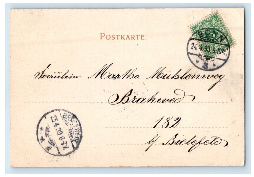 1899 Bonn Universität University Germany Posted Antique Postcard