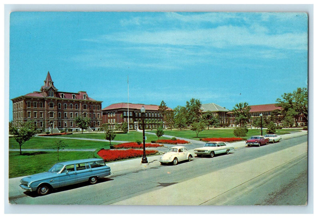 c1950s Historic Oval in Purdue Campus, Purdue University Lafayette IN Postcard