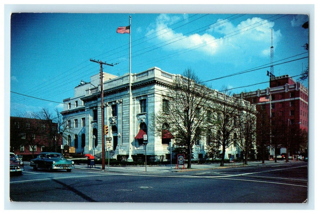 c1950's U.S Post Office And Headquarters Newport News Virginia VA Postcard