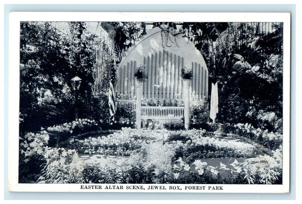 c1940's Floral Display Jewel Box Forest Park Saint Louis Missouri MO Postcard