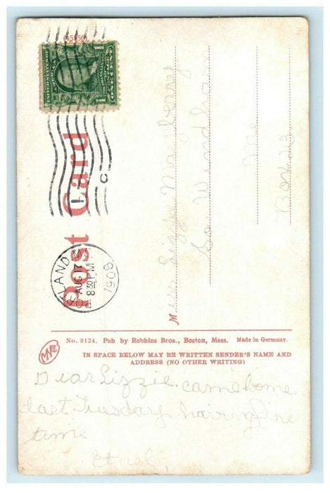 1908 Pumping Station and Dam, Waterville Maine ME Antique Posted Postcard