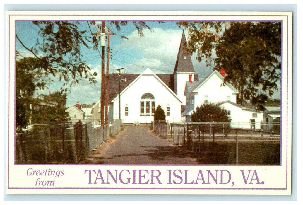 c1960s Swain Memorial, Greetings from Tangier Island, Virginia VA Postcard