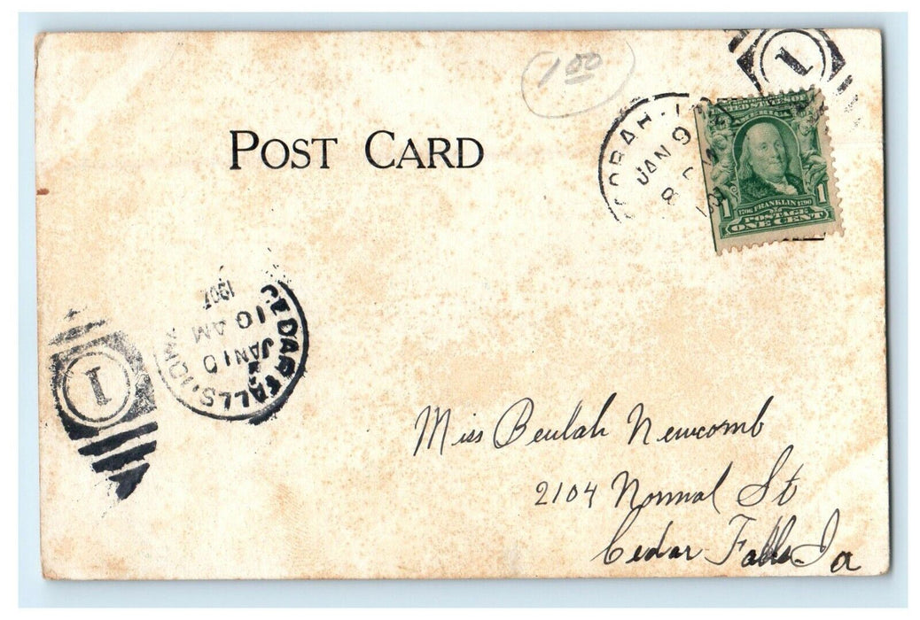 c1905 Entrance To Ice Cave Decorah Iowa IA Posted Antique Postcard