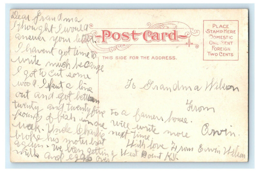 c1910's View Of Middle College Building Beloit Wisconsin WI Antique Postcard