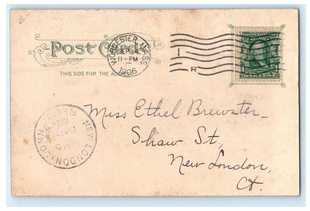 1906 Worcester from the State Mutual Building, Massachusetts MA Postcard