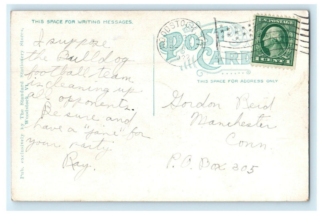 1922 Elm St. Bridge, Woodstock Vermont VT Posted Vintage Postcard