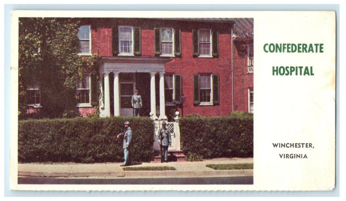 View Of Confederate Hospital Winchester Virginia VA Vintage Postcard