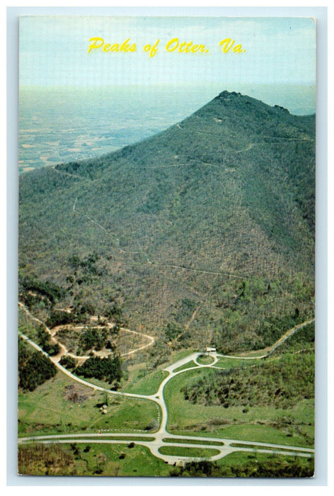 c1950s Peaks of Otter on Blue Ridge Parkway Virginia Vintage Postcard