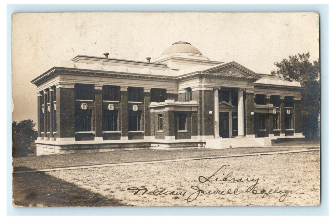 1910 Public Library Liberty Missouri MO RPPC Photo RPO Postcard