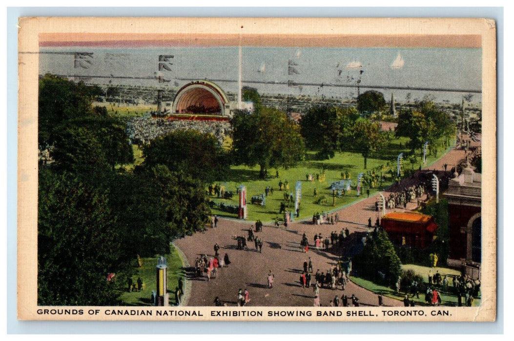 1941 Grounds of Canadian National Exhibition Showing Band Shell Canada Postcard