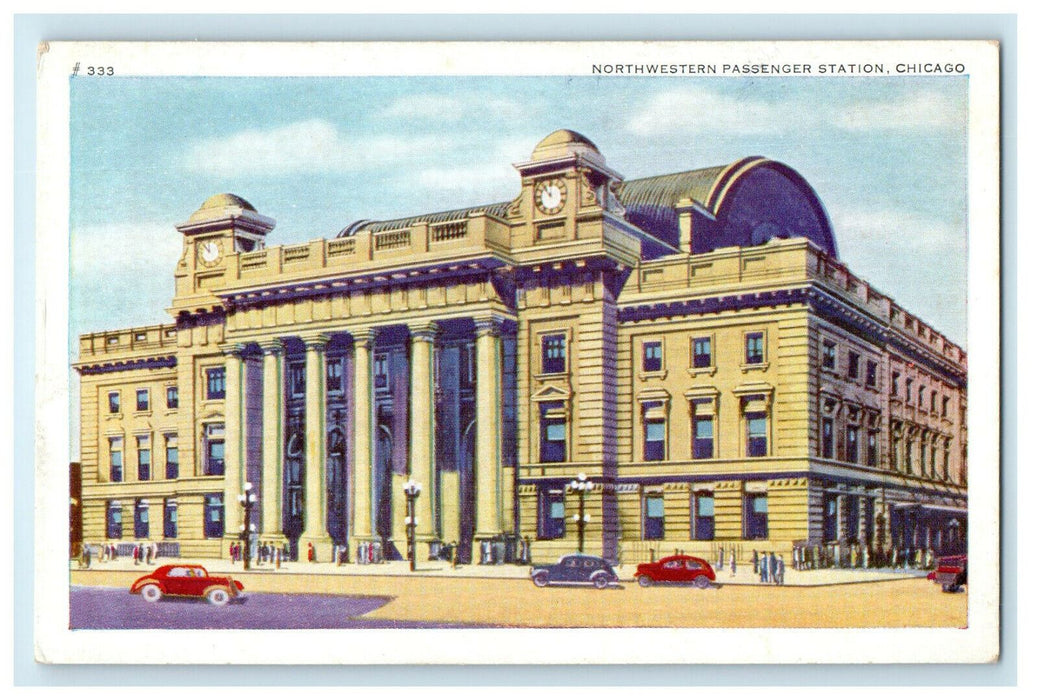 c1920s Northwestern Passenger Station Chicago Illinois IL Unposted Postcard