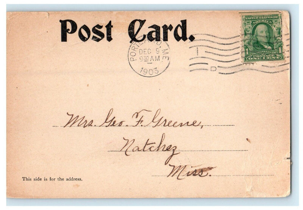 1903 Portland Head Light View Portland Maine ME Posted Antique Postcard