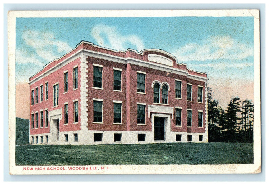c1920s New High School Woodsville New Hampshire NH Unposted Postcard