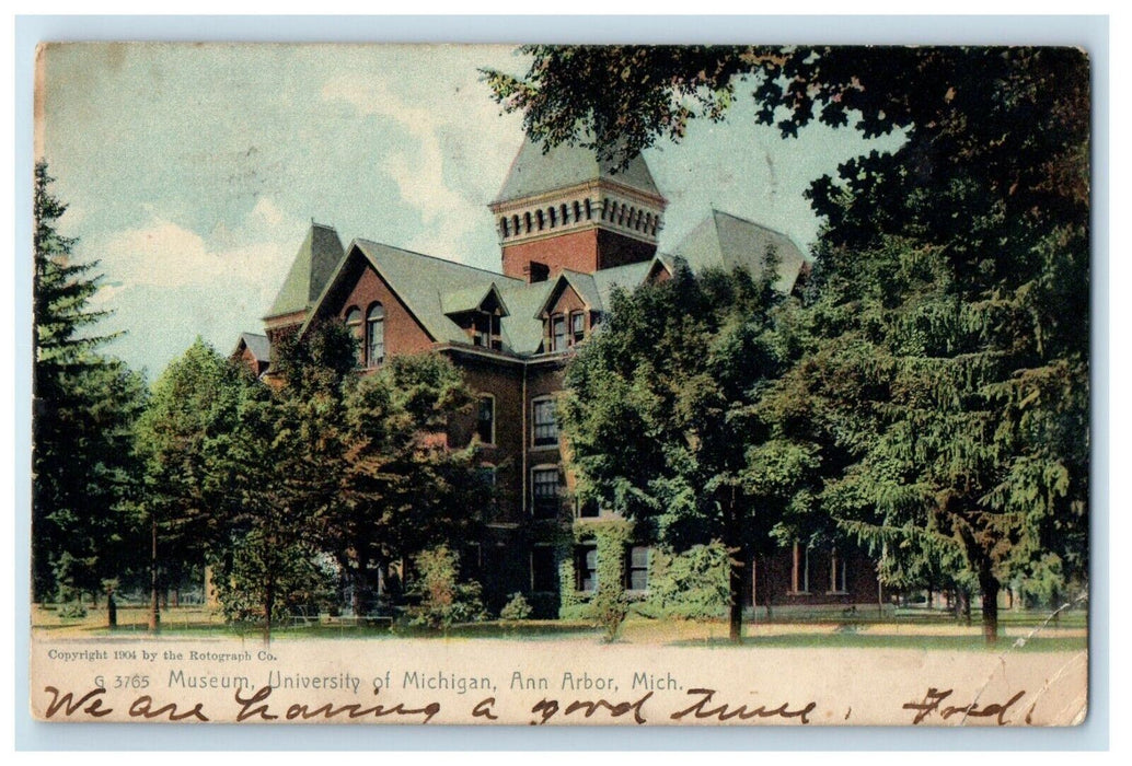 1907 Museum University Of Michigan Ann Harbor Michigan MI Antique Postcard
