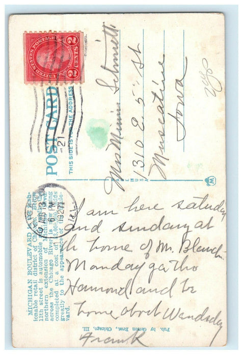 1927 Michigan Avenue No From Art Institute Chicago Illinois IL Postcard