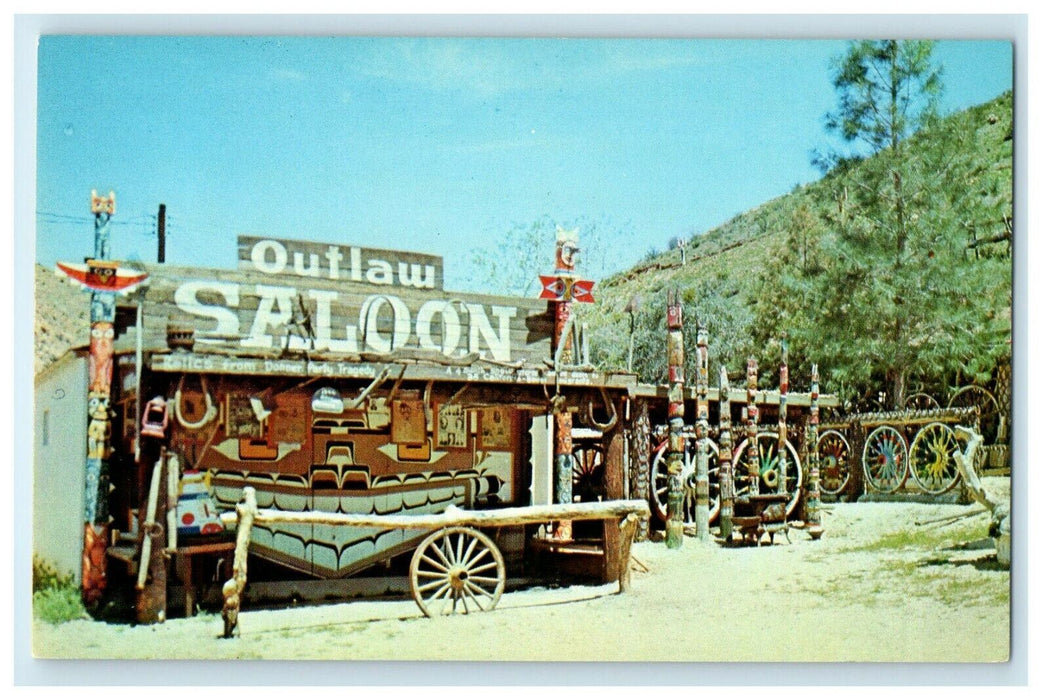 Indian Theatre And Village Museum Outlaw Saloon Saugus California CA Postcard