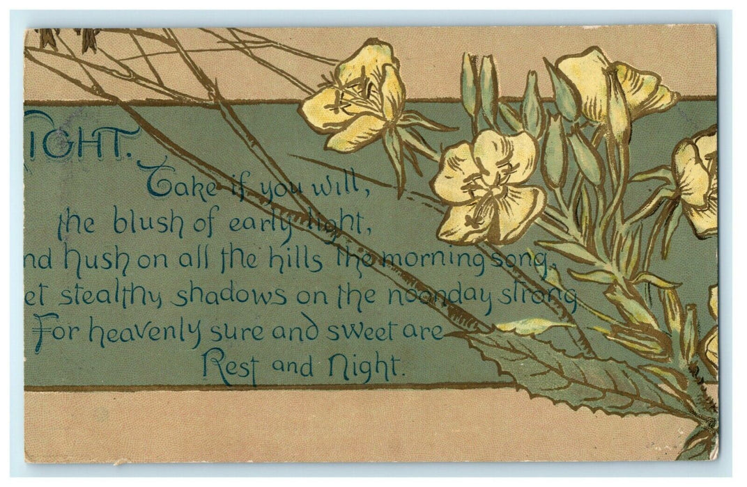 Rare Unique Double Sided Error Misprint Easter Flower Antique Postcard