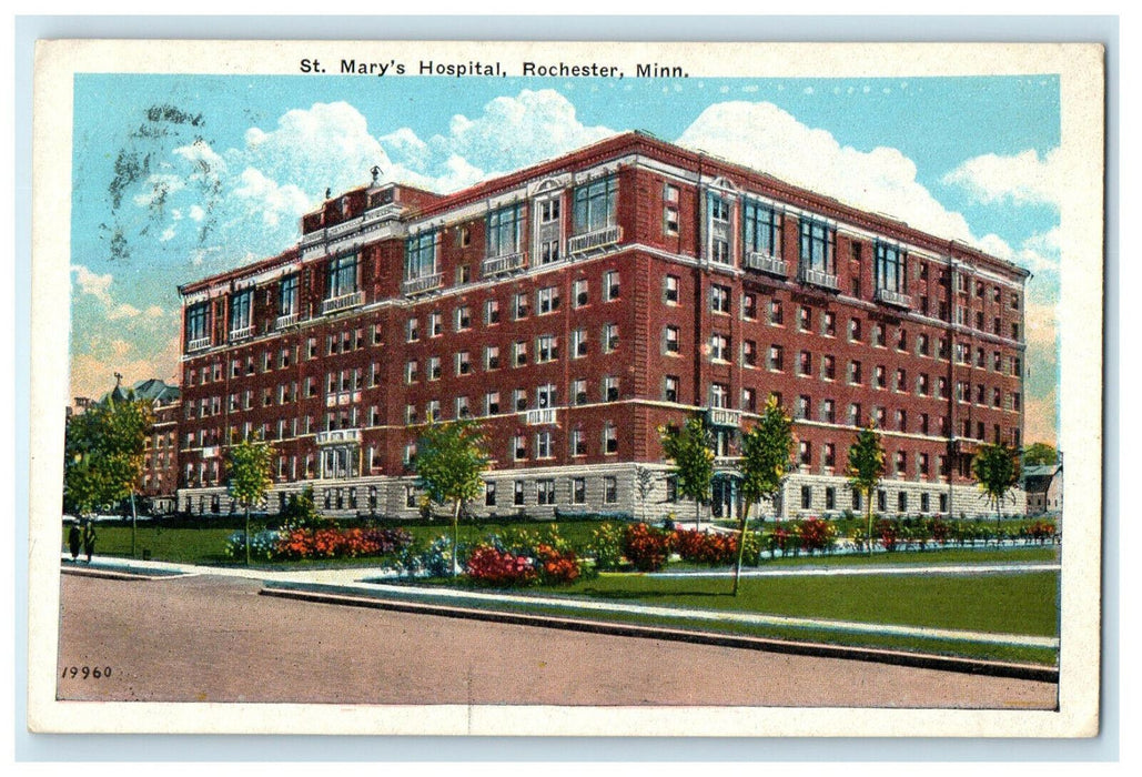 1930 View of St. Mary's Hospital Rochester Minnesota MN Austin MN Postcard