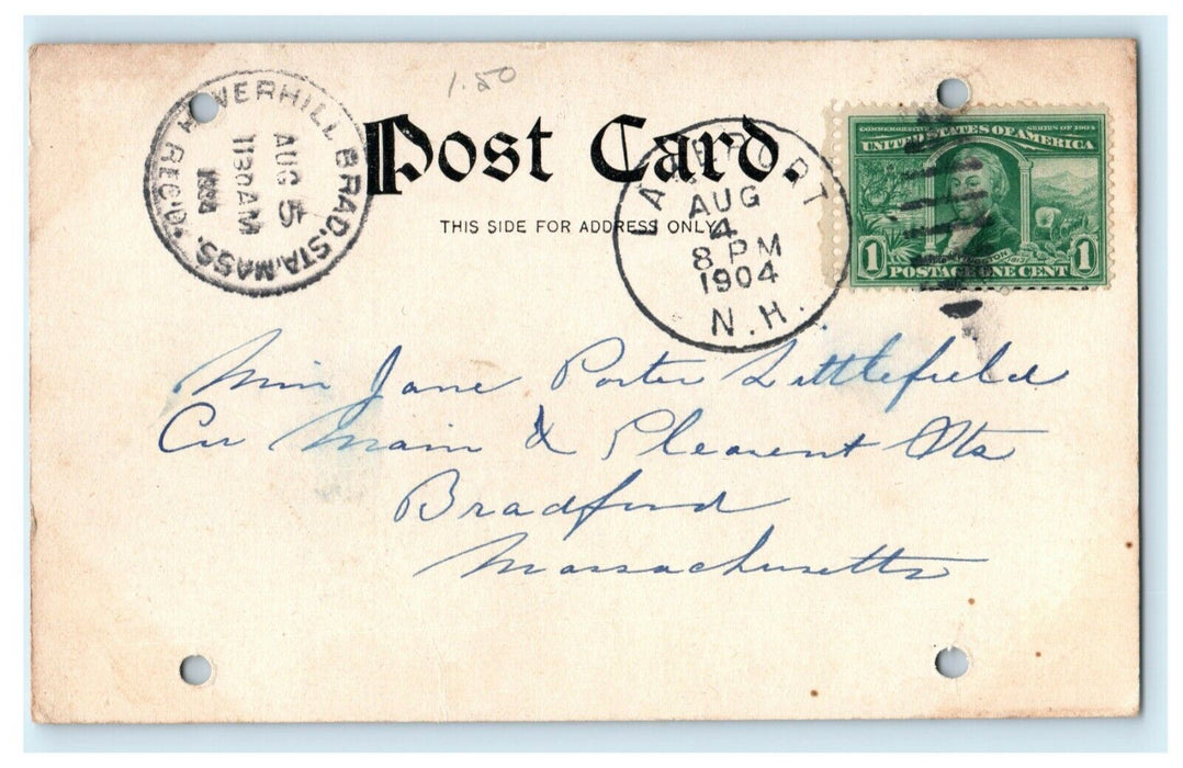 1904 Beaver Island Lake Winnipesaukee Lakeport Haverhill Bradford Postcard