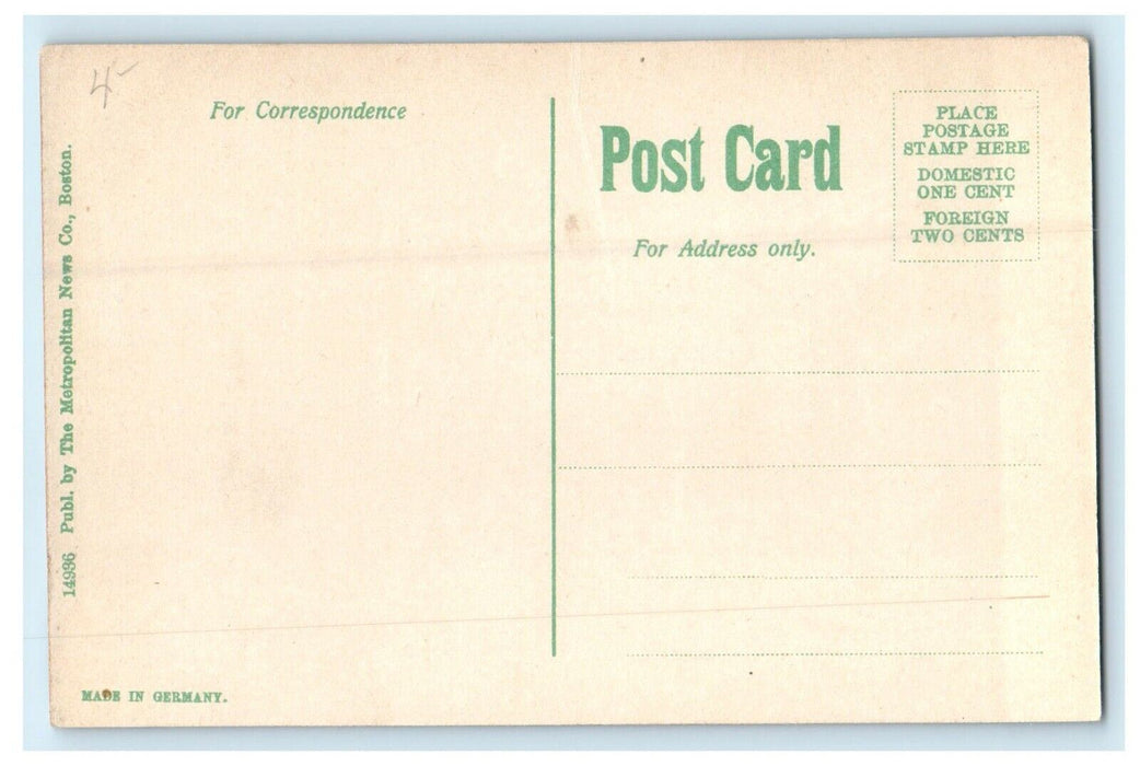 1908 New Baptist Church, Worcester Massachusetts MA Unposted Postcard