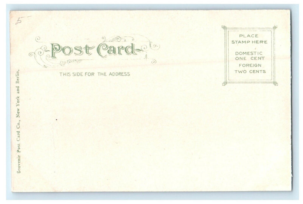1905 Post Office, Worcester, Massachusetts MA Antique Posted Postcard