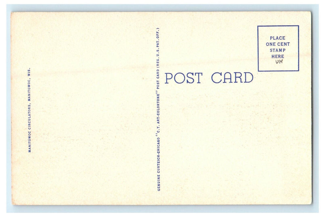 c1940s Manitowoc Ship Building, Corporation Manitowoc Wisconsin WI Postcard