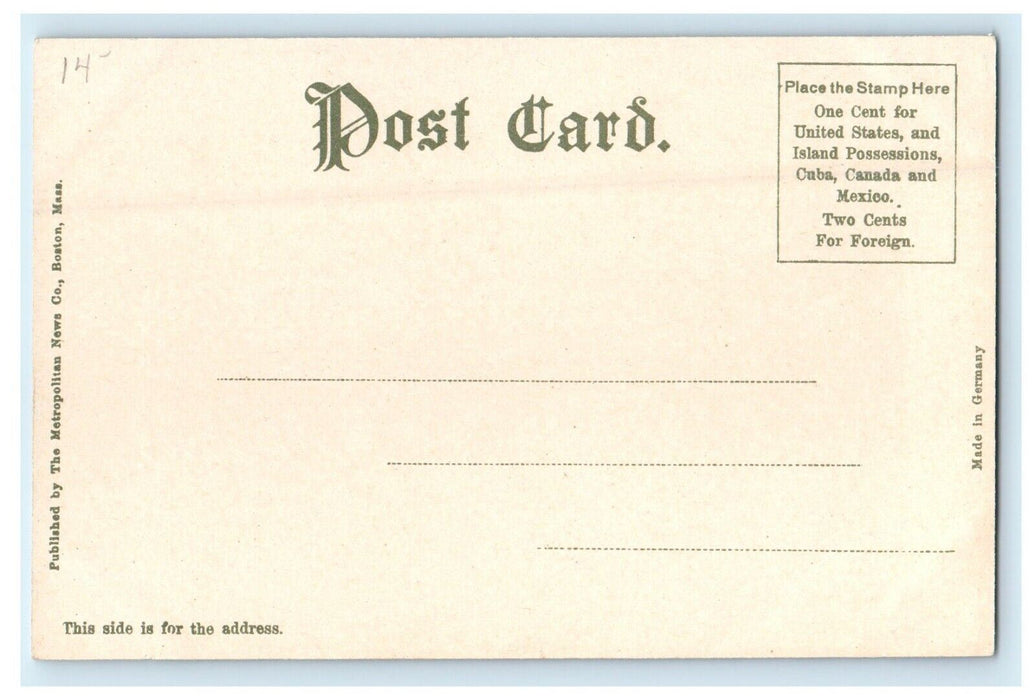 1906 Open Air Theater, Lake Quinsigamond, Worcester, Massachusetts MA  Postcard