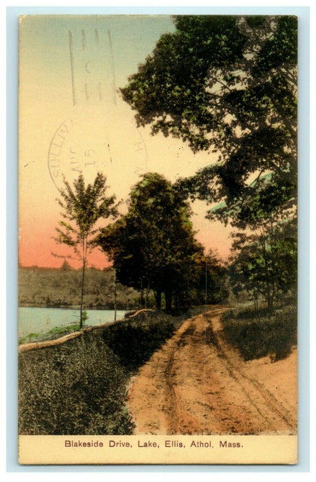 1908 Blakeside Drive Lake Ellis Athol Massachusetts Troy Albany RPO Postcard