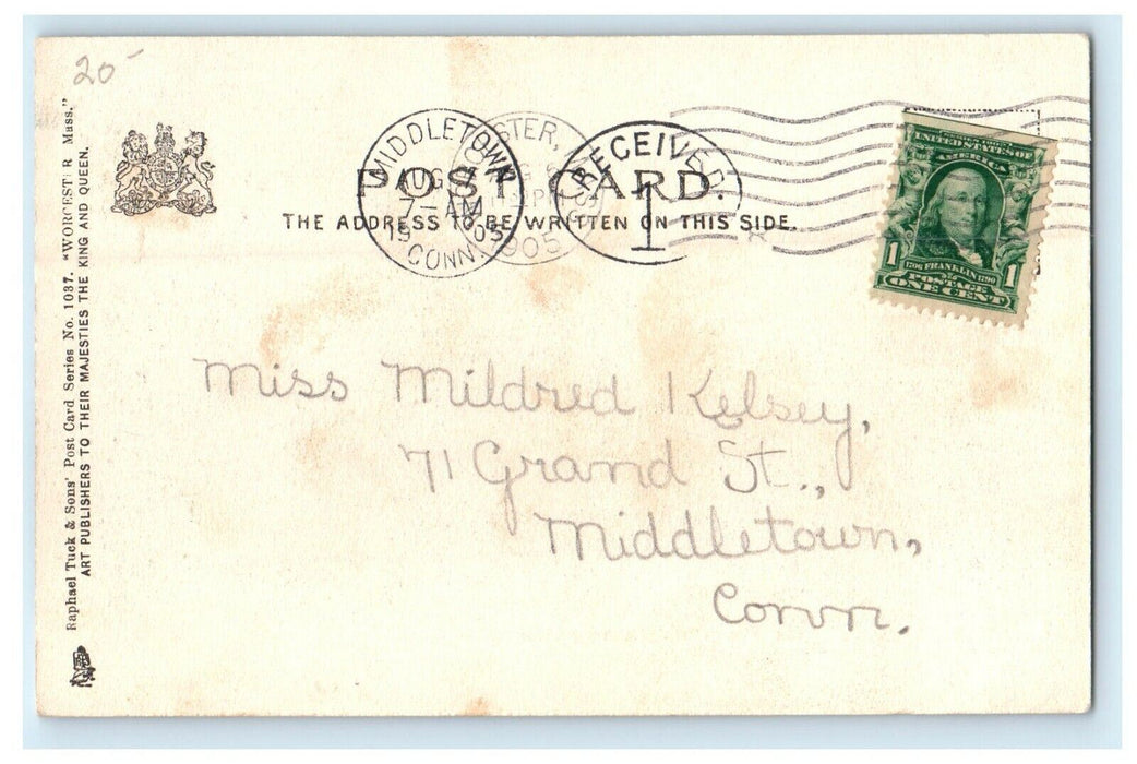 1905 YMCA Building, Lake Quinsigamond, Worcester, Massachusetts MA Postcard