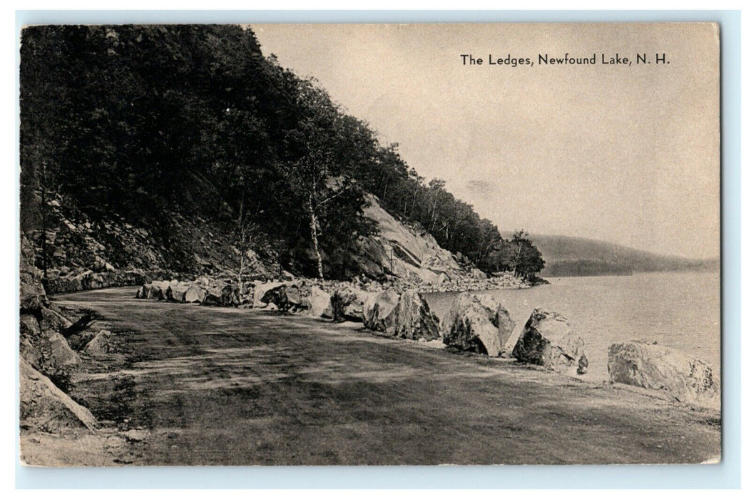 The Ledges Newfound Lake New Hampshire 1950 Bristol Vintage Antique Postcard
