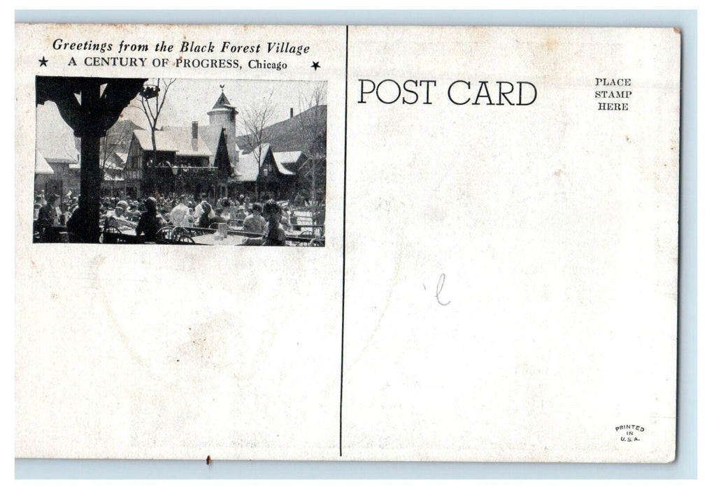 Ice Skating Black Forest Beekley Miller All Star Chicago IL Advertising Postcard