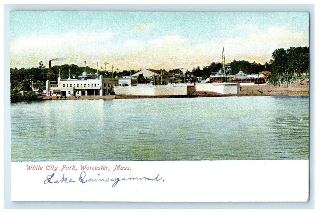 1905 White City Park in Worcester Massachusetts MA Antique Postcard