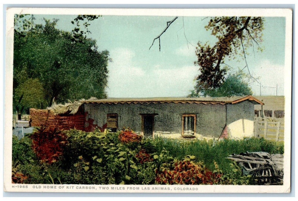 c1910 Old Home Kit Carson Two Miles From Las Animas Colorado Phostint Postcard