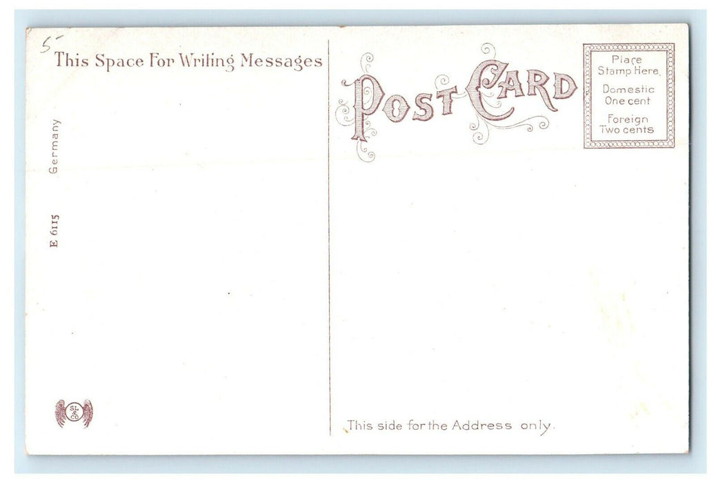1907 Library in Clark University, Worcester, Massachusetts MA Antique Postcard
