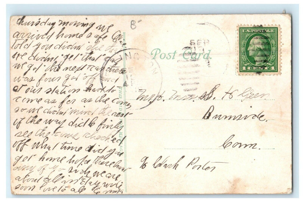 1912 Front Street Looking Toward Station, Worcester, Massachusetts MA Postcard