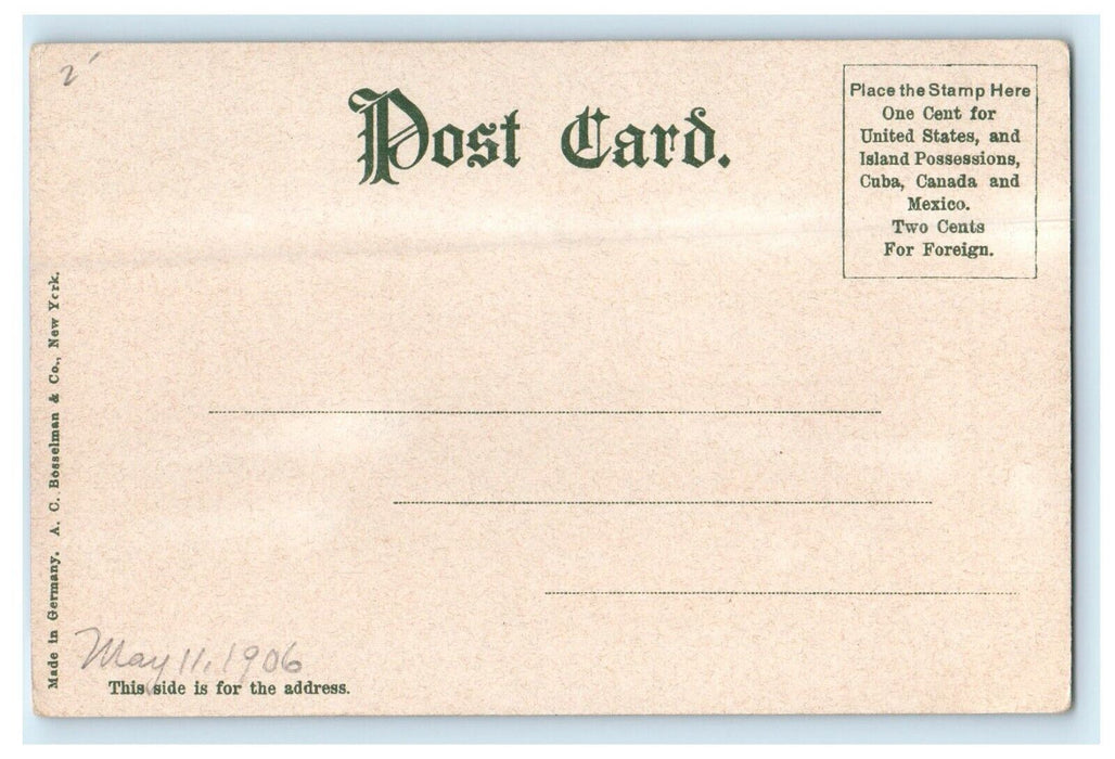 1906 Quinsigamond Lake, Worcester, Massachusetts MA Antique Postcard