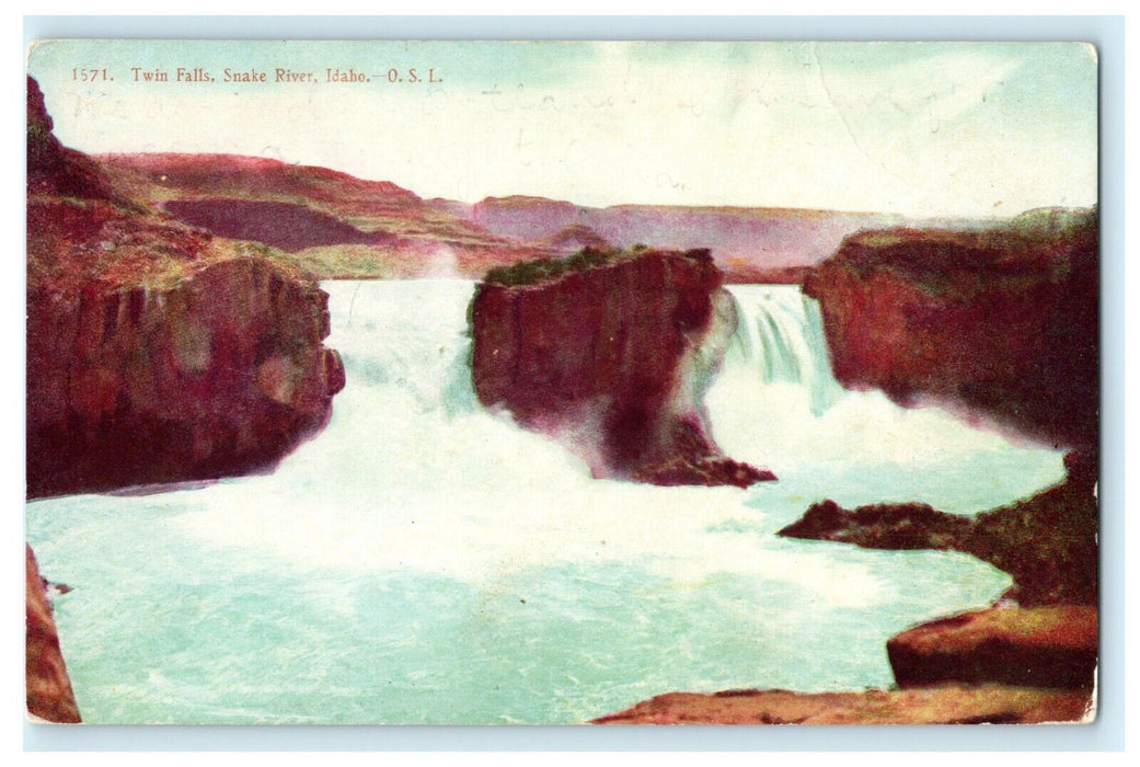 Twin Falls Snake River Idaho OSL Ogden Utah Vintage Antique Postcard