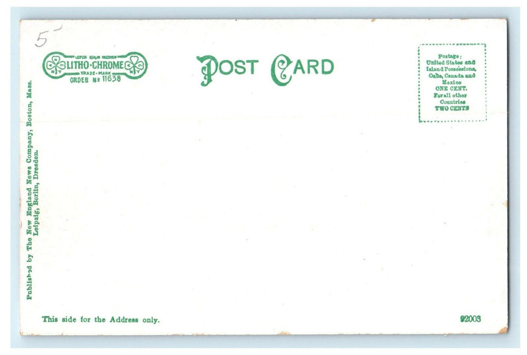 1905 Baptist, Unitarian Churches, Woburn Square Woburn Massachusetts MA Postcard