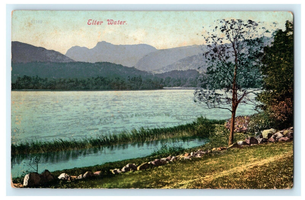 Circa 1910 - Elterwater Lake Great Britain England Antique Vintage Postcard