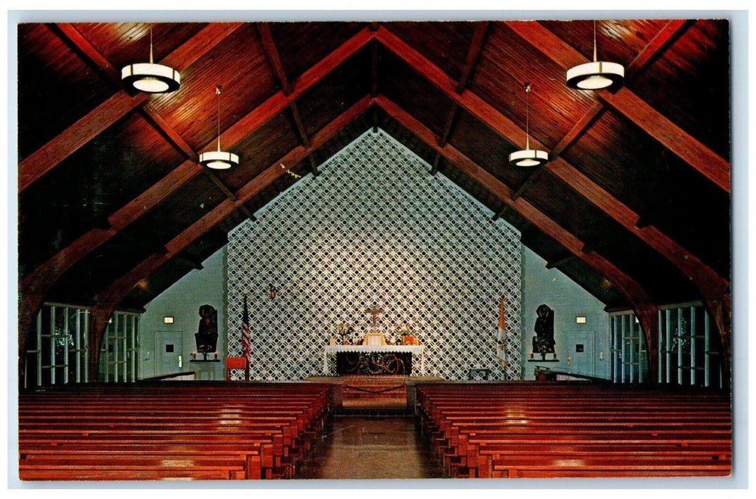 c1960s Christ The Teacher Chapel Northern Illinois University DeKalb IL Postcard