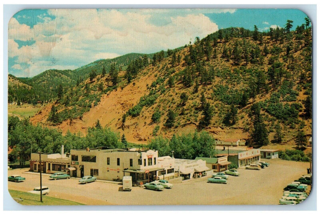 1966 View of Business Section in Green Mountain Falls Colorado CO Postcard