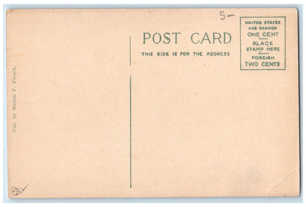 c1920's Train Wagon, Railroad Station East Weymouth Massachusetts MA Postcard